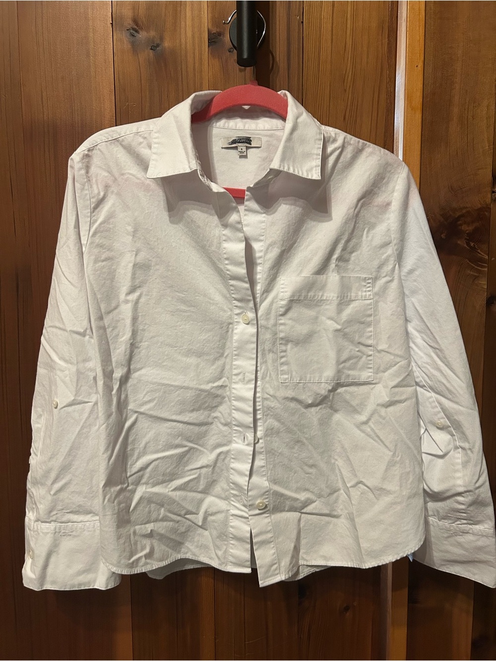 Madewell White Cotton Button-Up Shirt
